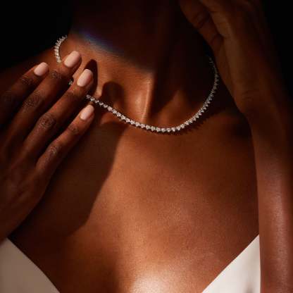 Eve - 20ct Lab Diamond Heart Tennis Choker