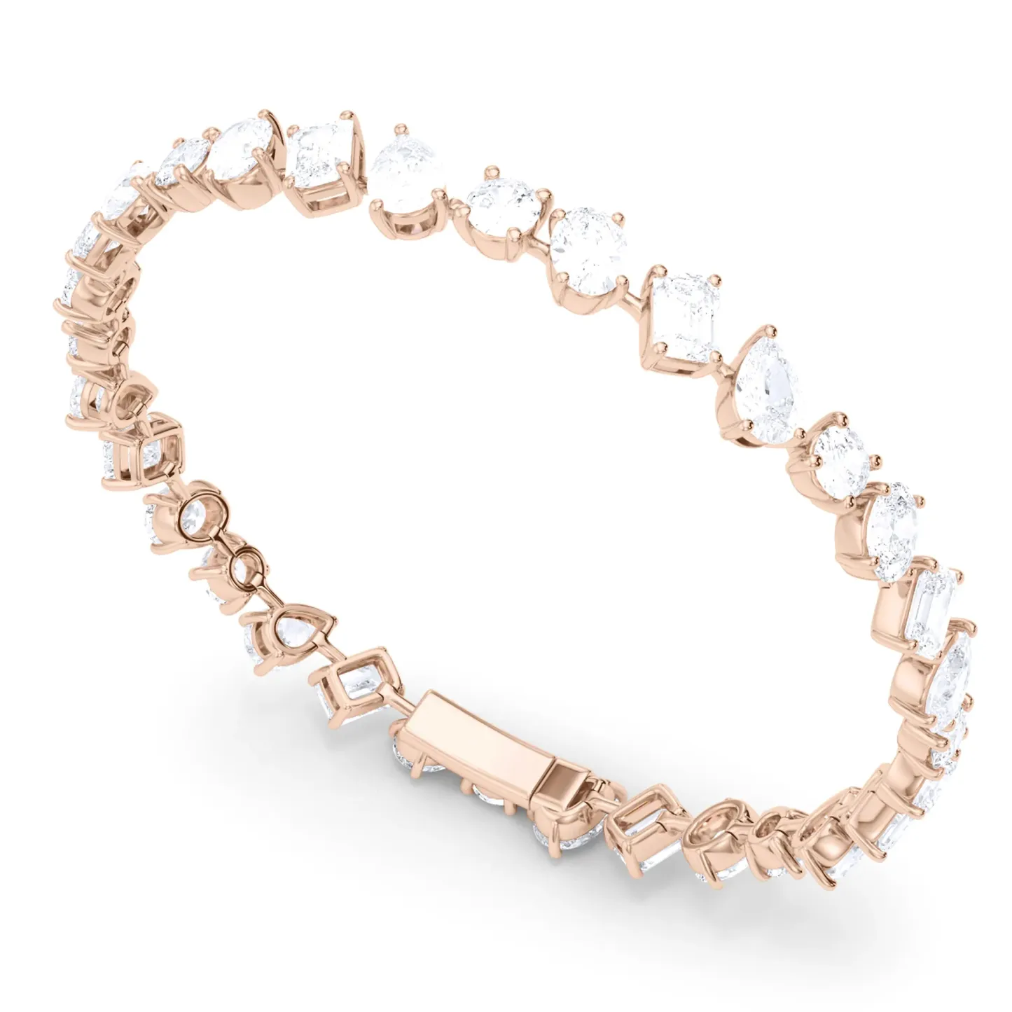Vikasi - 15.61ct Tilted Mixed lab Diamond Bracelet
