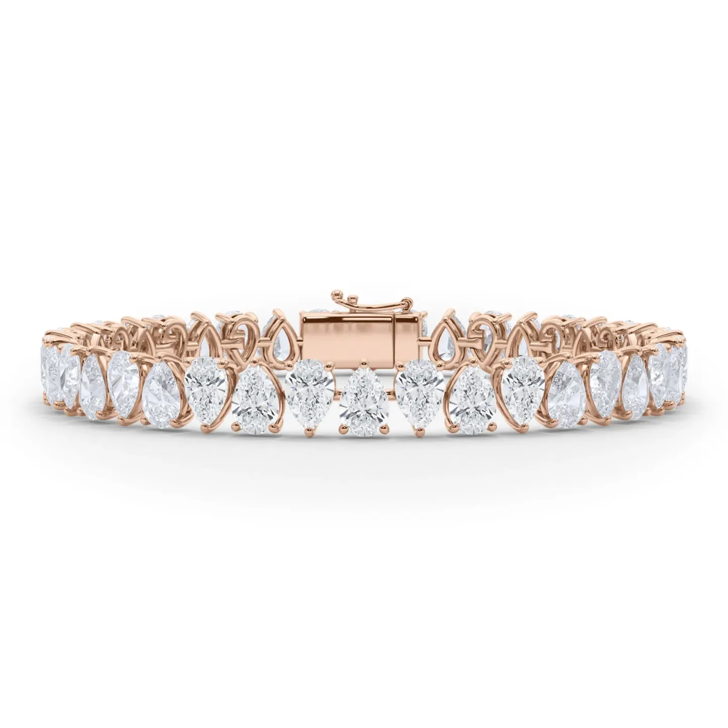 Reverse - 15.19ct Pear lab grown Diamond Bracelet