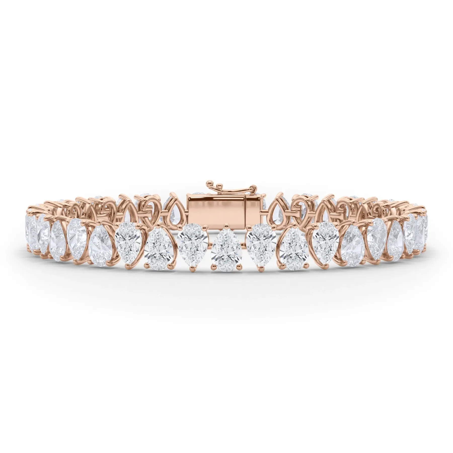 Reverse - 15.19ct Pear lab grown Diamond Bracelet