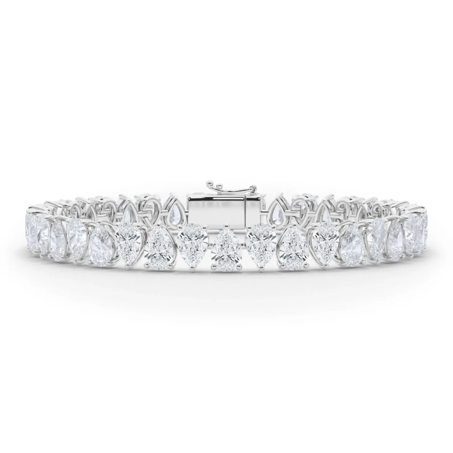 Reverse - 15.19ct Pear lab grown Diamond Bracelet