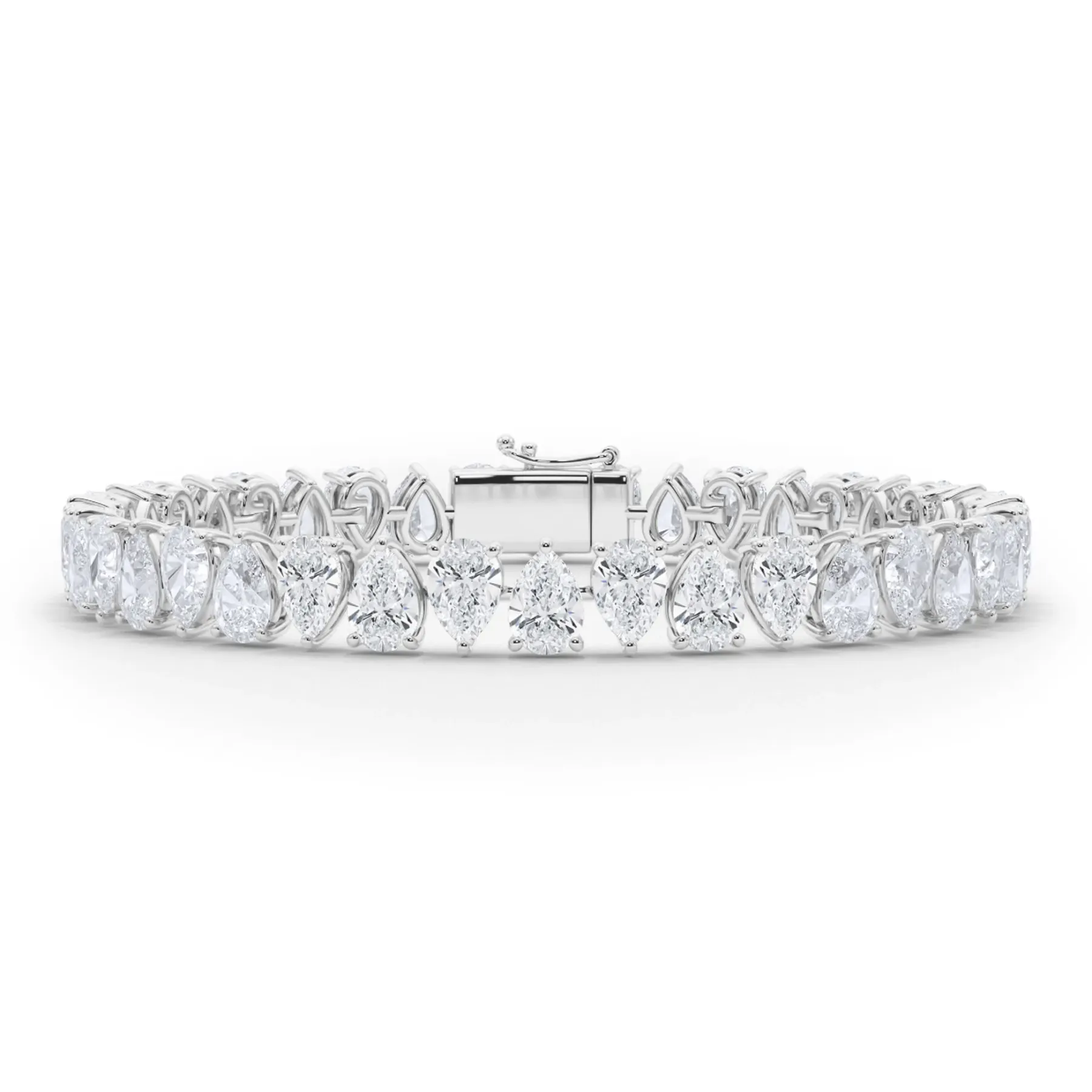 Reverse - 15.19ct Pear lab grown Diamond Bracelet