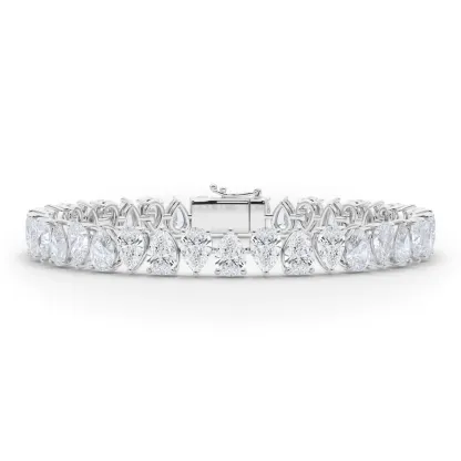 Reverse - 15.19ct Pear lab grown Diamond Bracelet