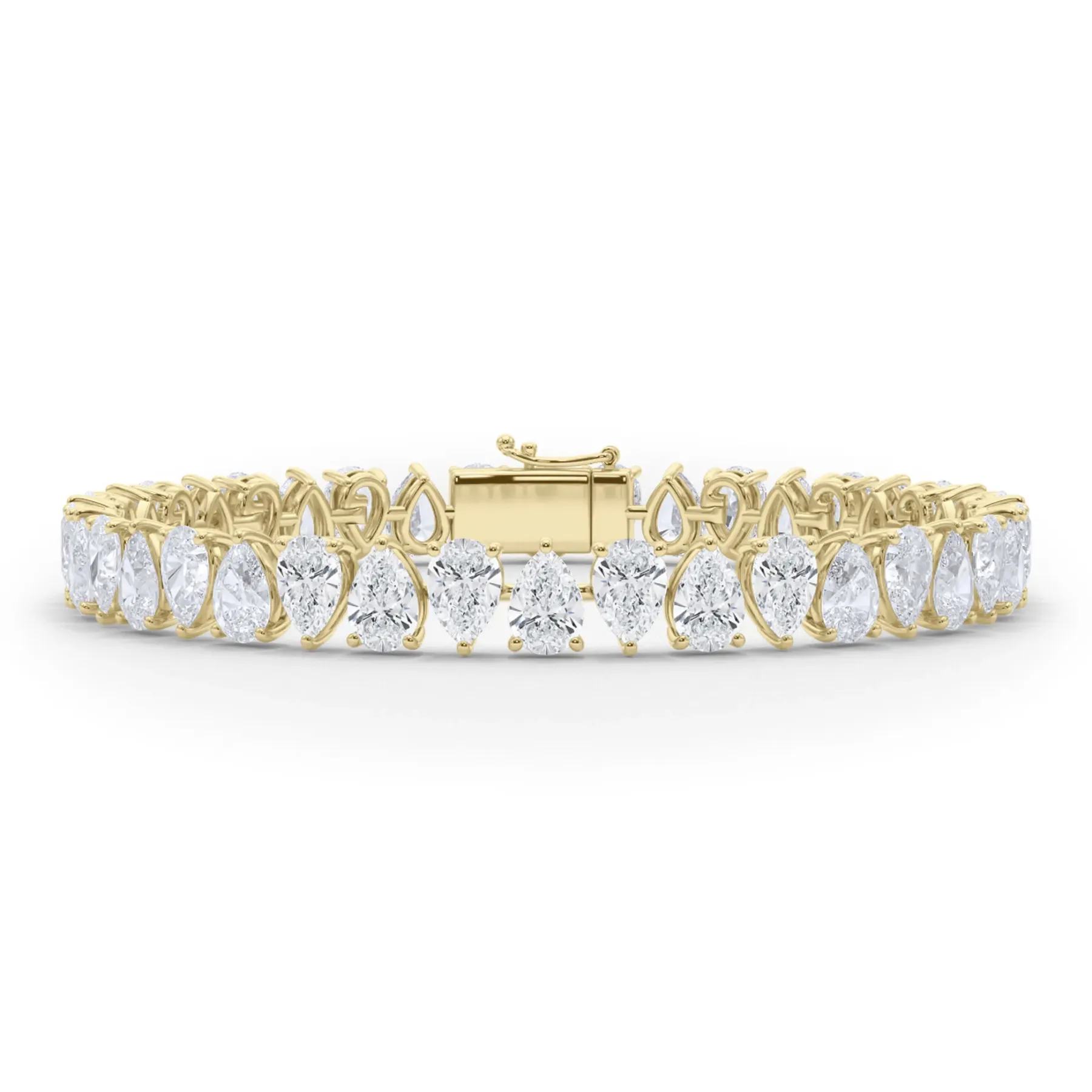 Reverse - 15.19ct Pear lab grown Diamond Bracelet