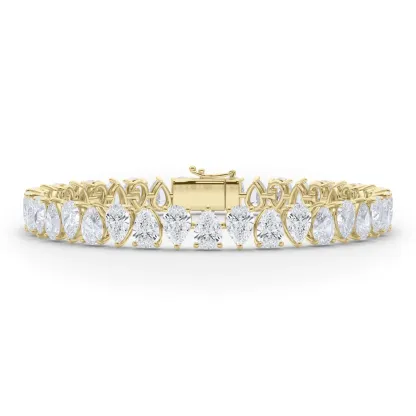 Reverse - 15.19ct Pear lab grown Diamond Bracelet