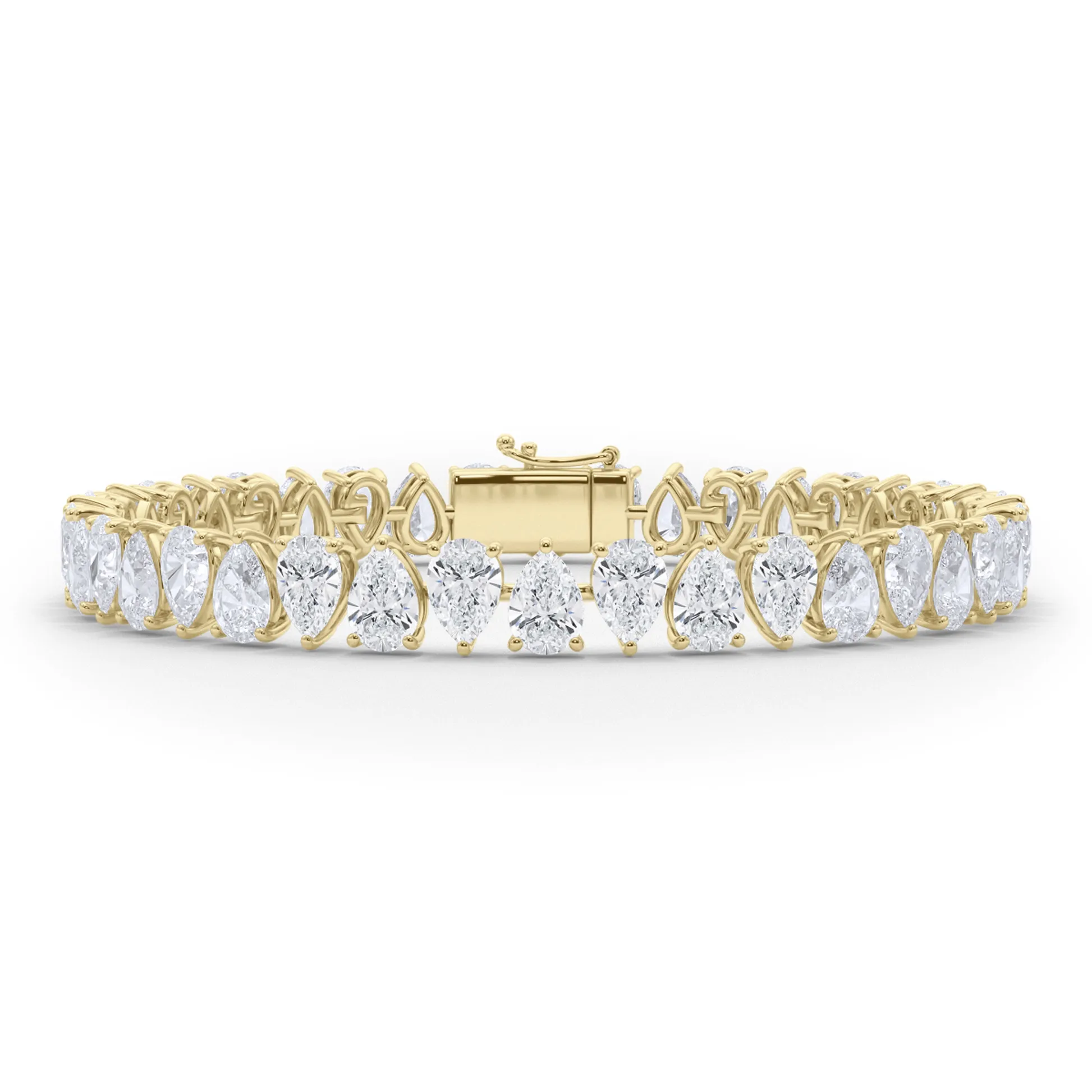 Reverse - 15.19ct Pear lab grown Diamond Bracelet