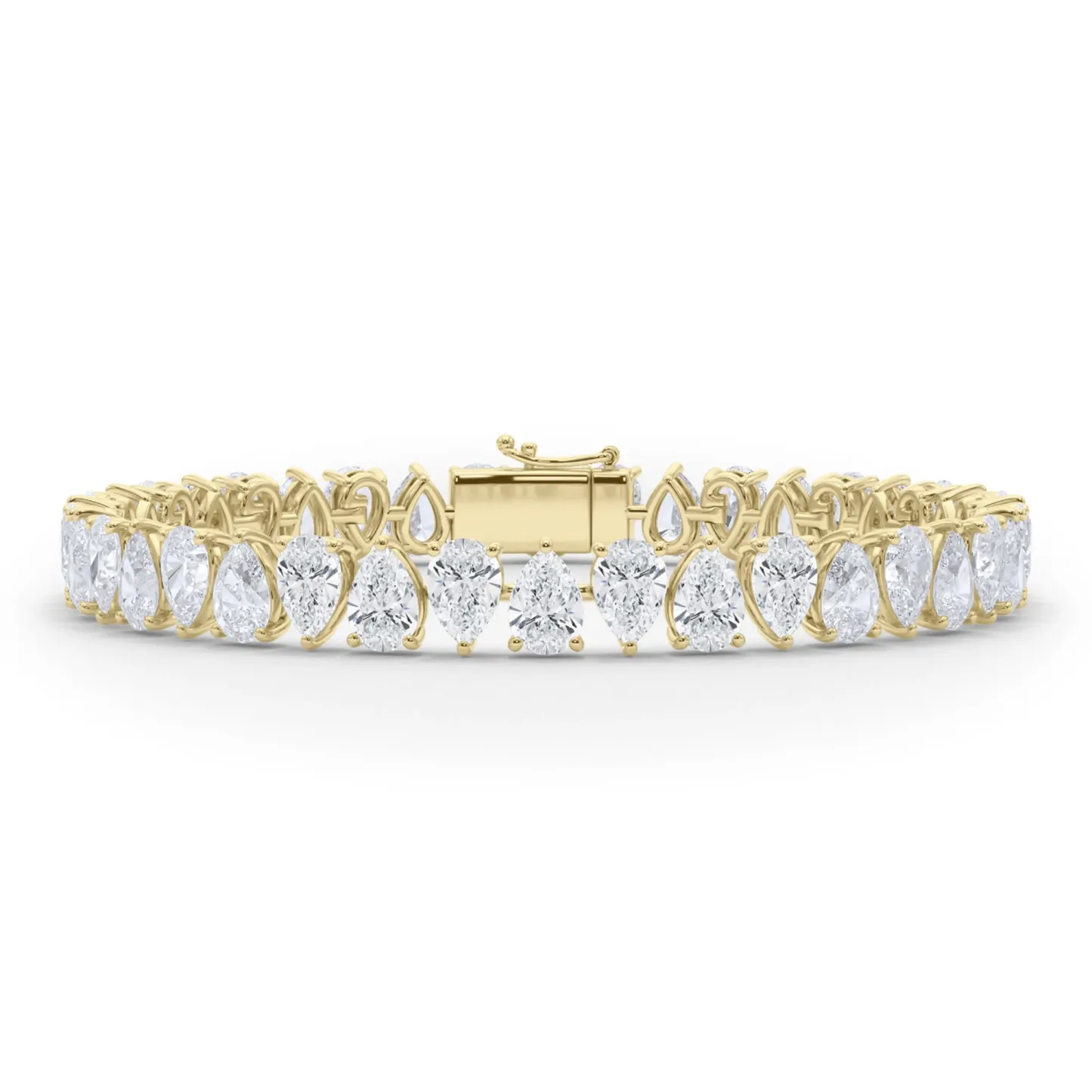 Reverse - 15.19ct Pear lab grown Diamond Bracelet
