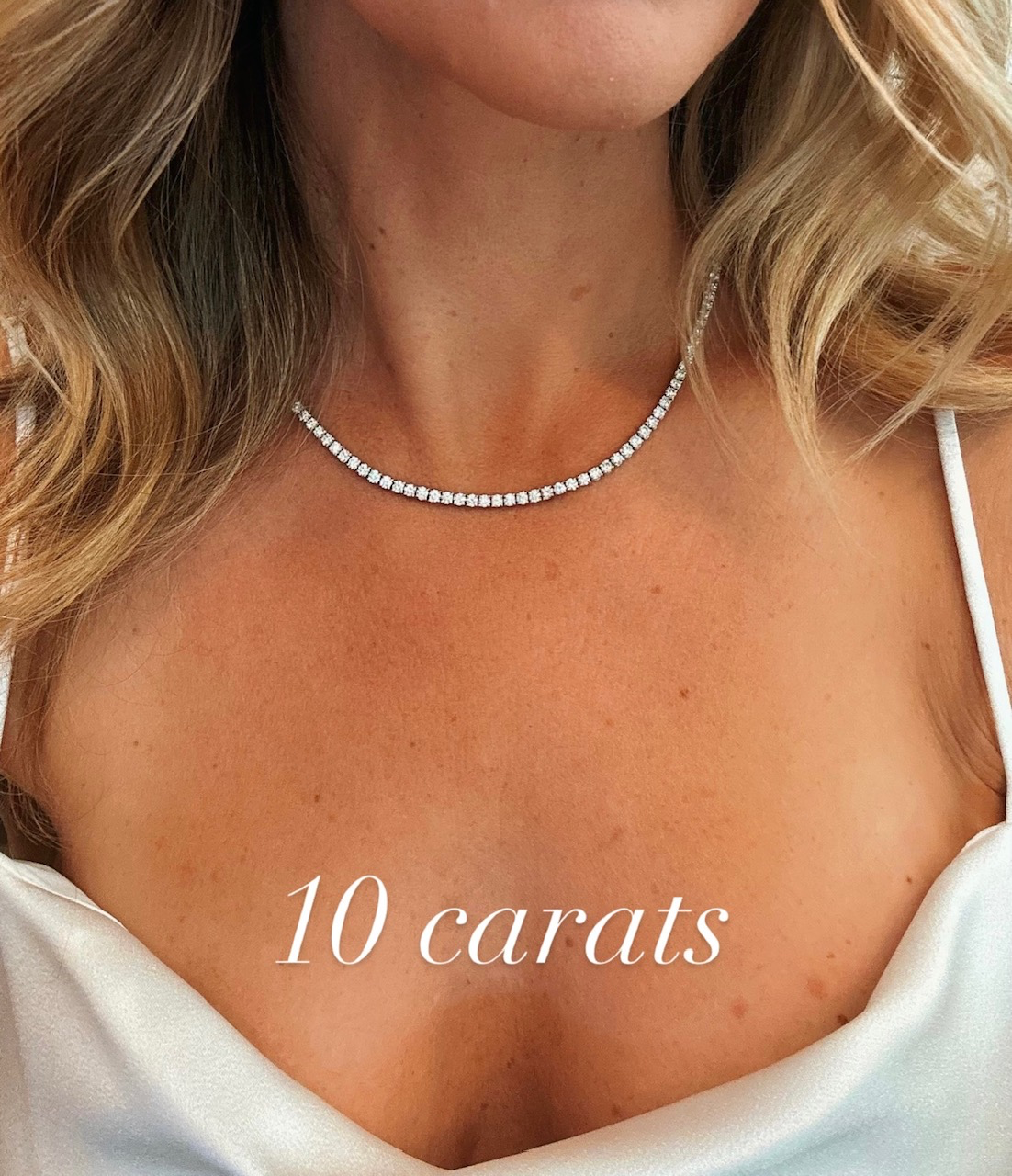 Vikasi - 10ct Diamond Tennis Necklace