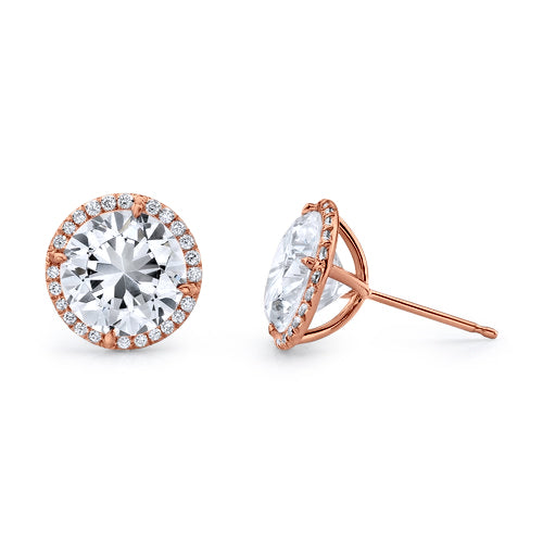 Vikasi - 2.02ct Halo Diamond Martini Stud Earrings