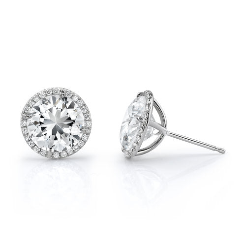 Vikasi - 2.02ct Halo Diamond Martini Stud Earrings