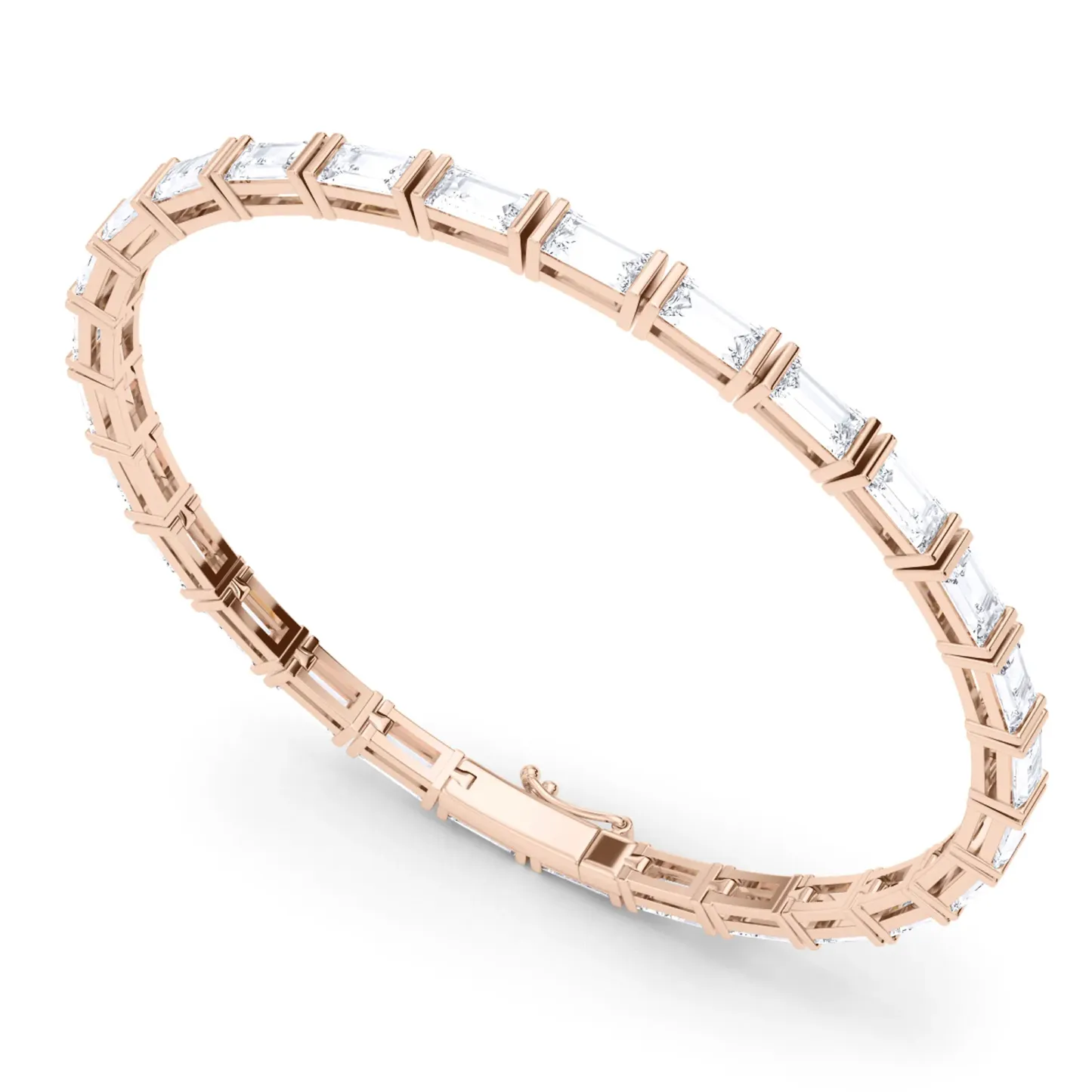 Vikasi - 6.23ct Horizontal Baguette lab Diamond Bracelet