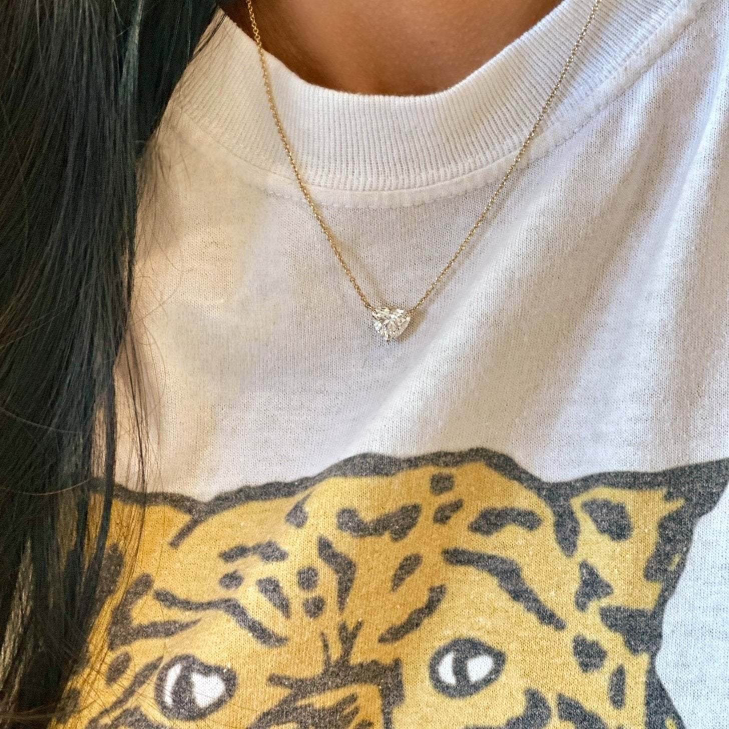 Vikasi - 2.51ct Diamond Heart Pendant Necklace