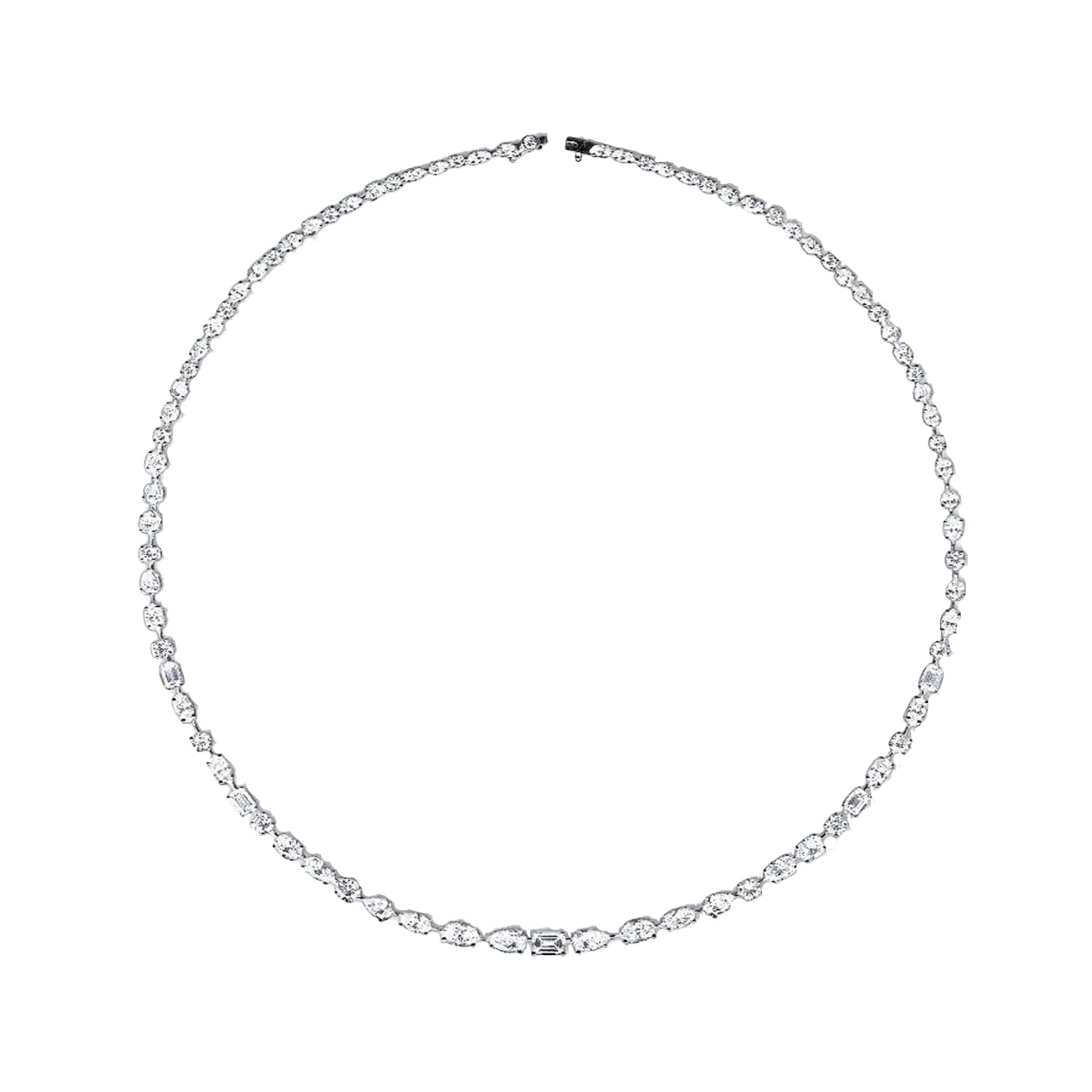 Vikasi - 14.48ct Forever Lab Diamond Mixed Shapes Necklace