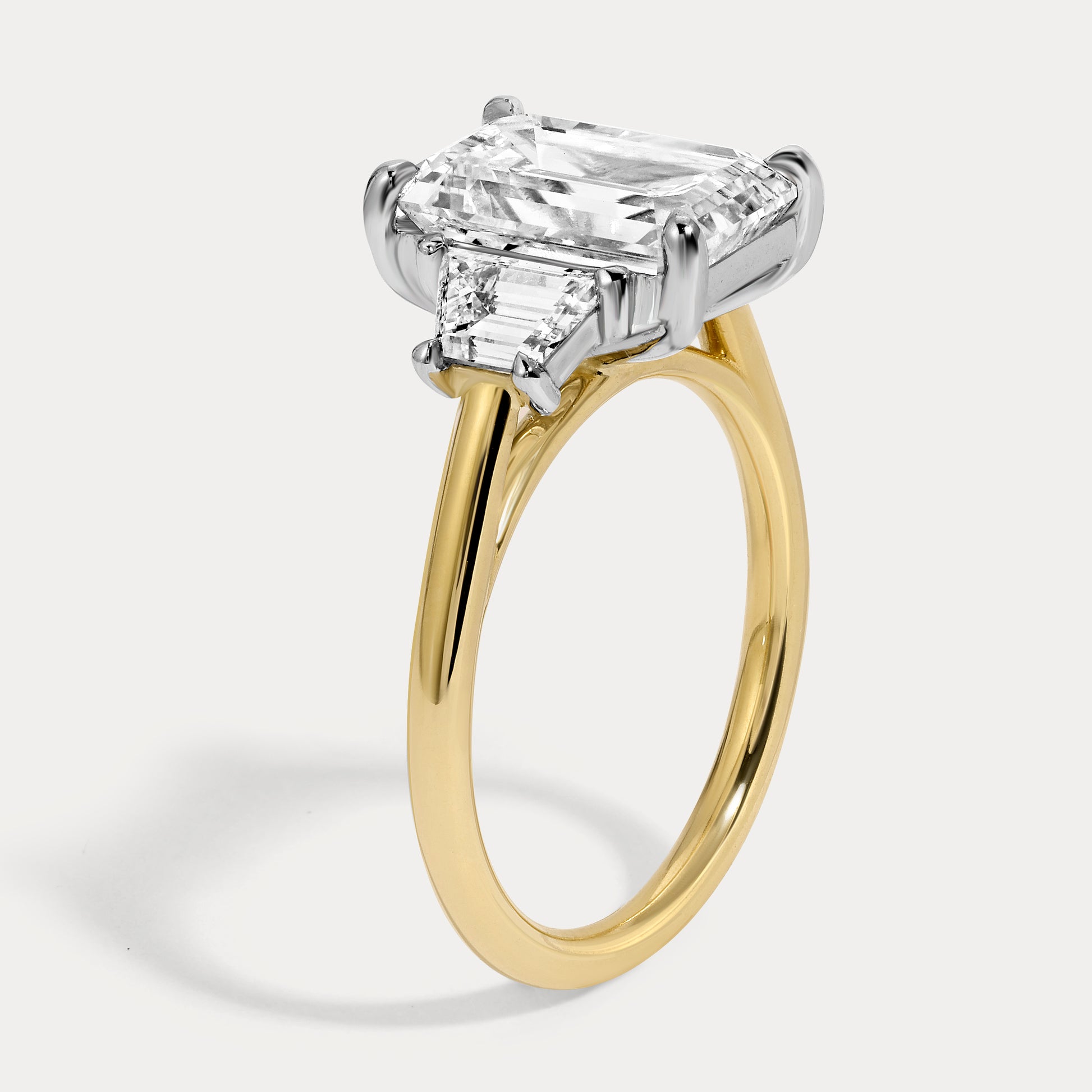 Sophie - 2.56ct Lab Grown Emerald Engagement Ring