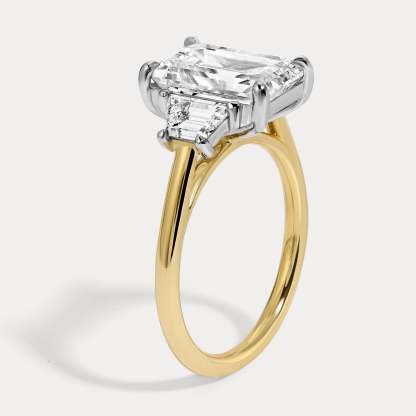 Sophie - 2.56ct Lab Grown Emerald Engagement Ring