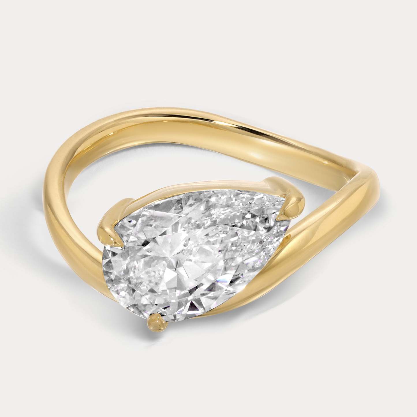 Lauren - 2.22ct Lab Grown Pear Engagement Ring