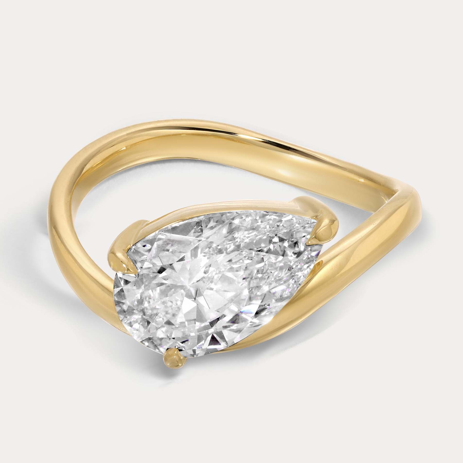 Lauren - 2.22ct Lab Grown Pear Engagement Ring