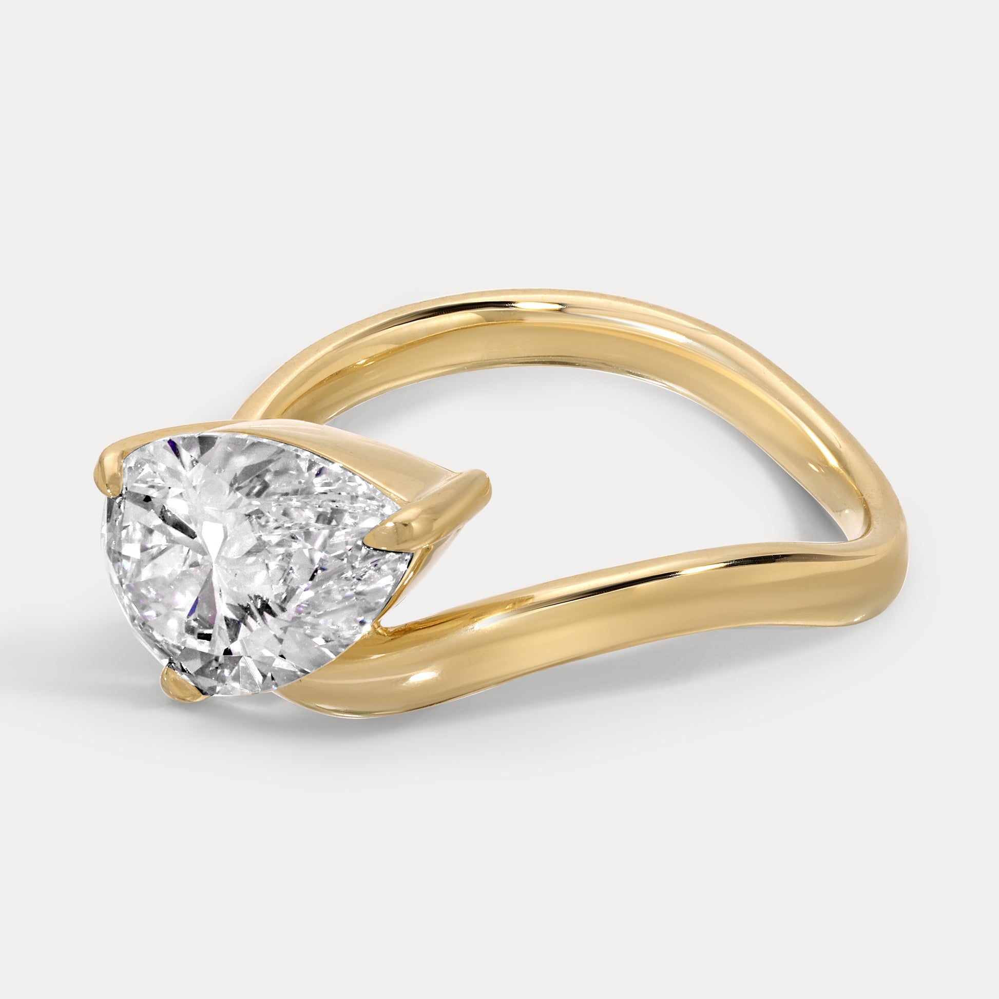 Lauren - 2.22ct Lab Grown Pear Engagement Ring
