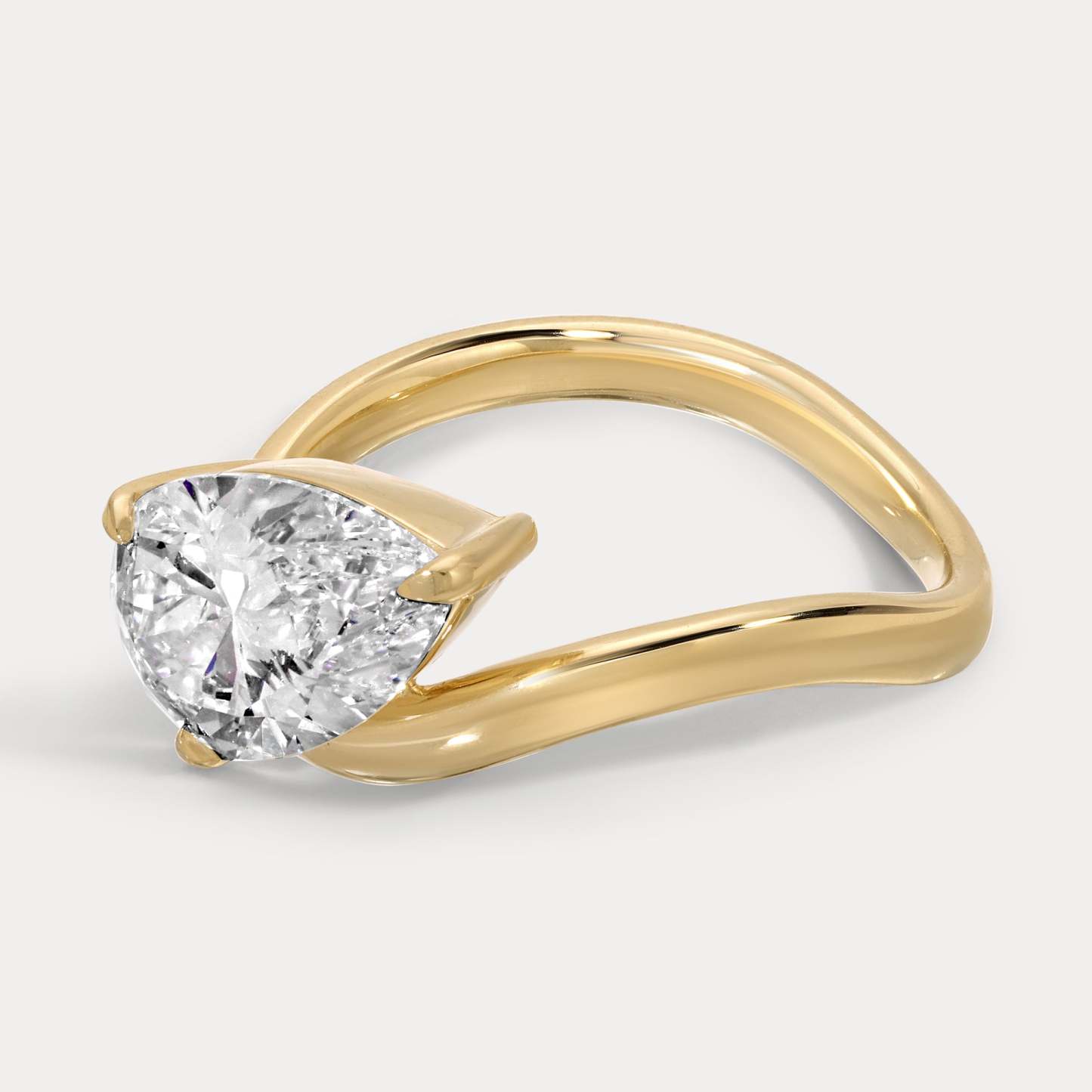 Lauren - 2.22ct Lab Grown Pear Engagement Ring