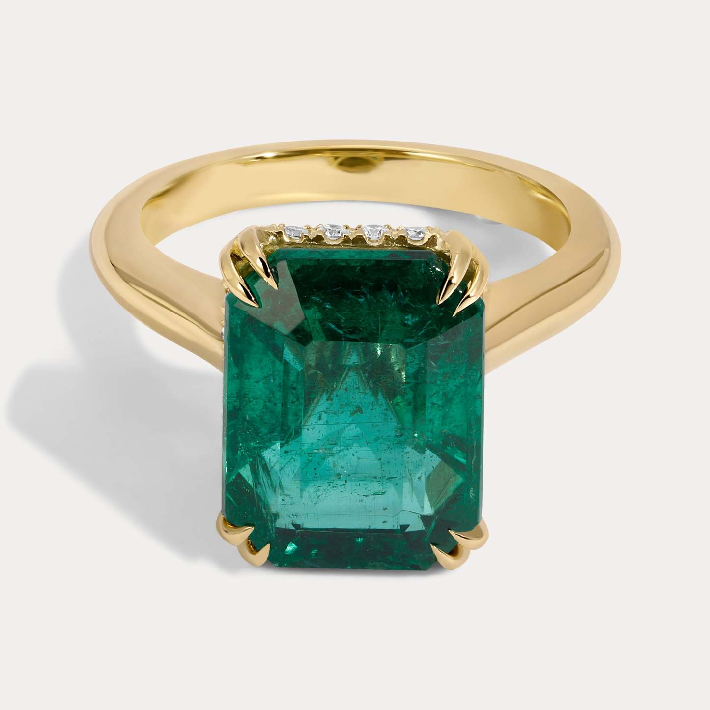 Bari - 3.29ct Lab Diamond Emerald Cocktail Ring
