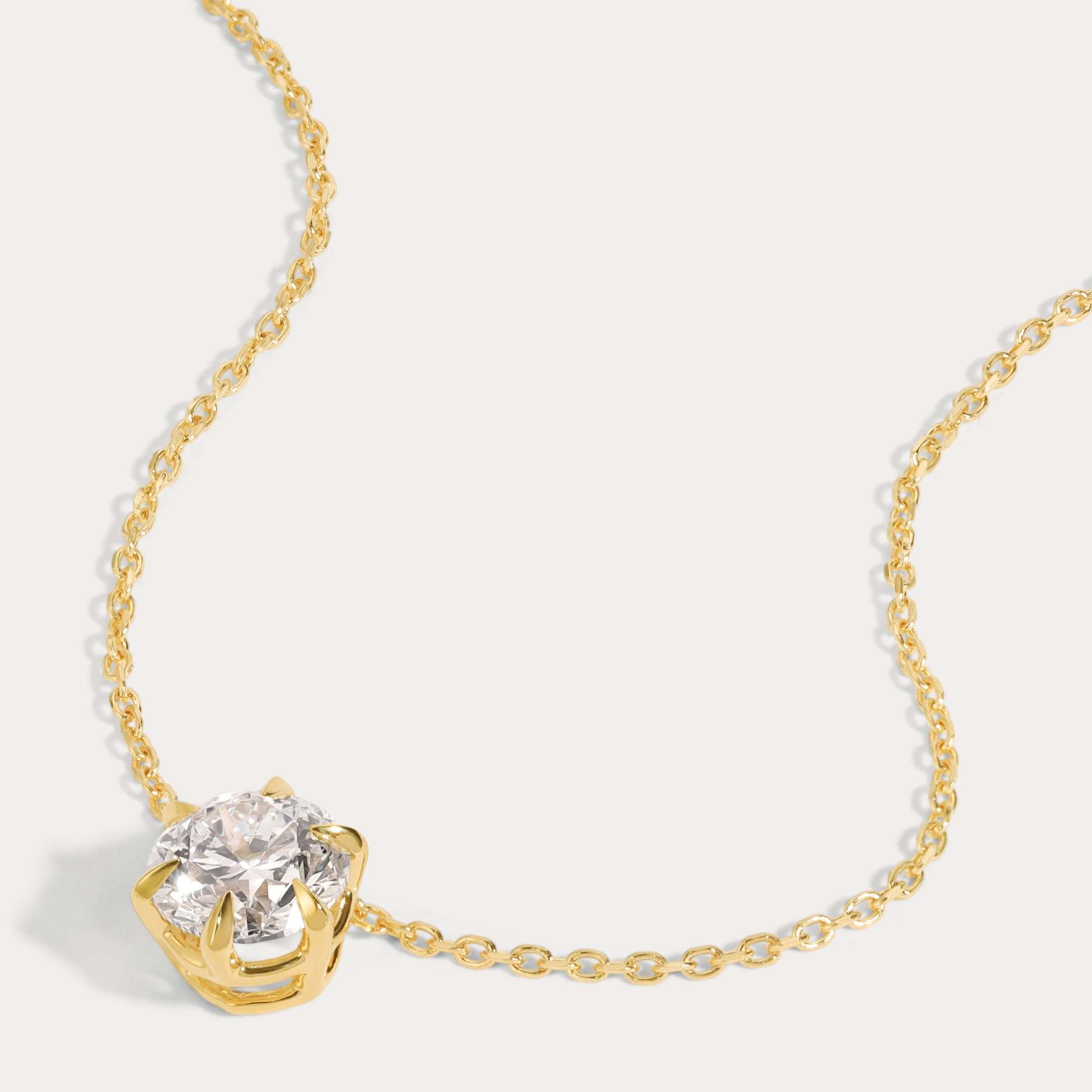 Vikasi - 1.13ct 6-Prong Round Solitaire Diamond Necklace
