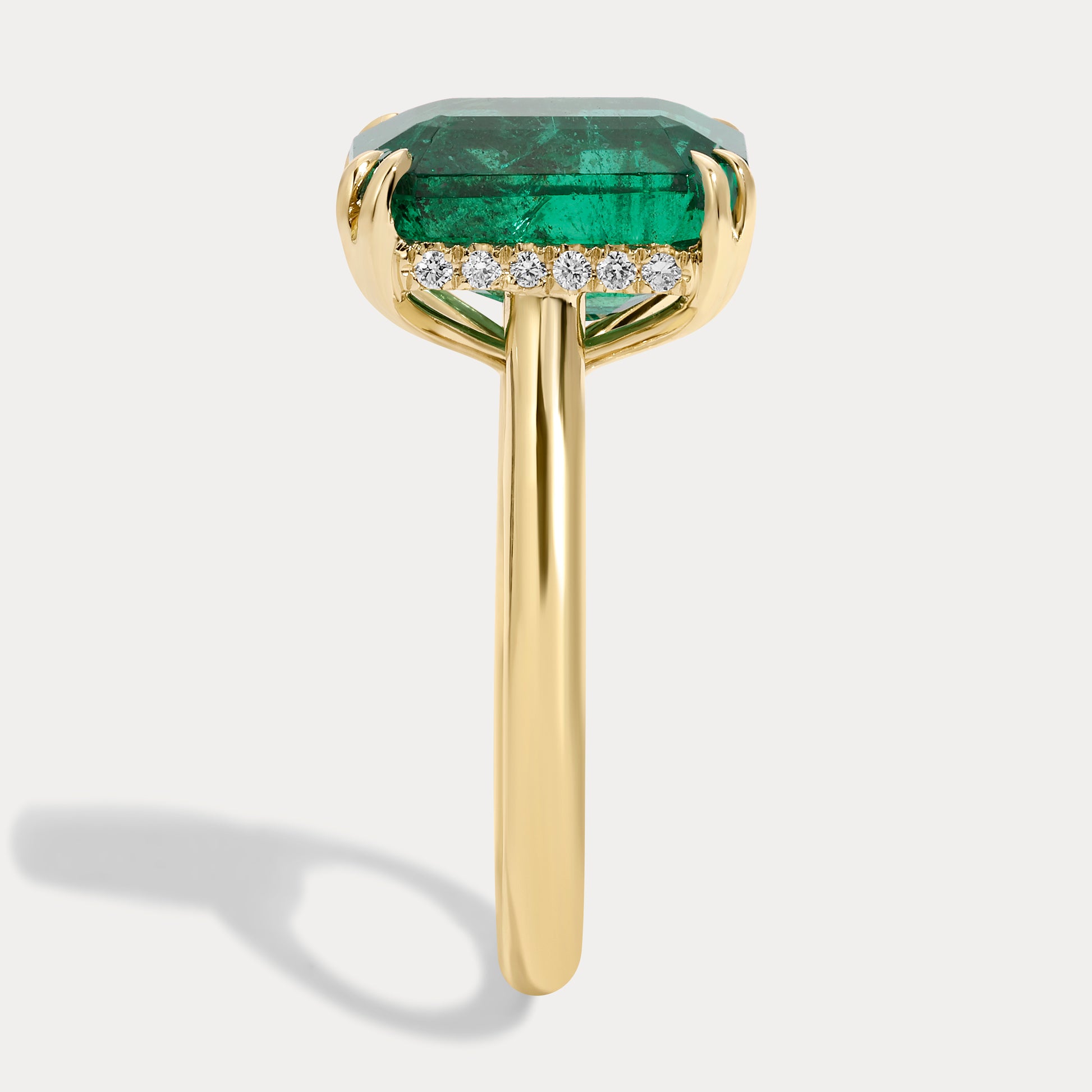Bari - 3.29ct Lab Diamond Emerald Cocktail Ring