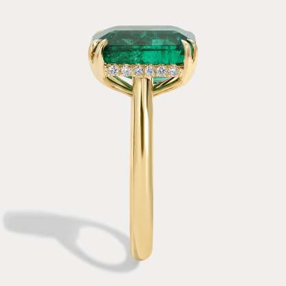 Bari - 3.29ct Lab Diamond Emerald Cocktail Ring