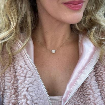 Vikasi - 2.51ct Diamond Heart Pendant Necklace