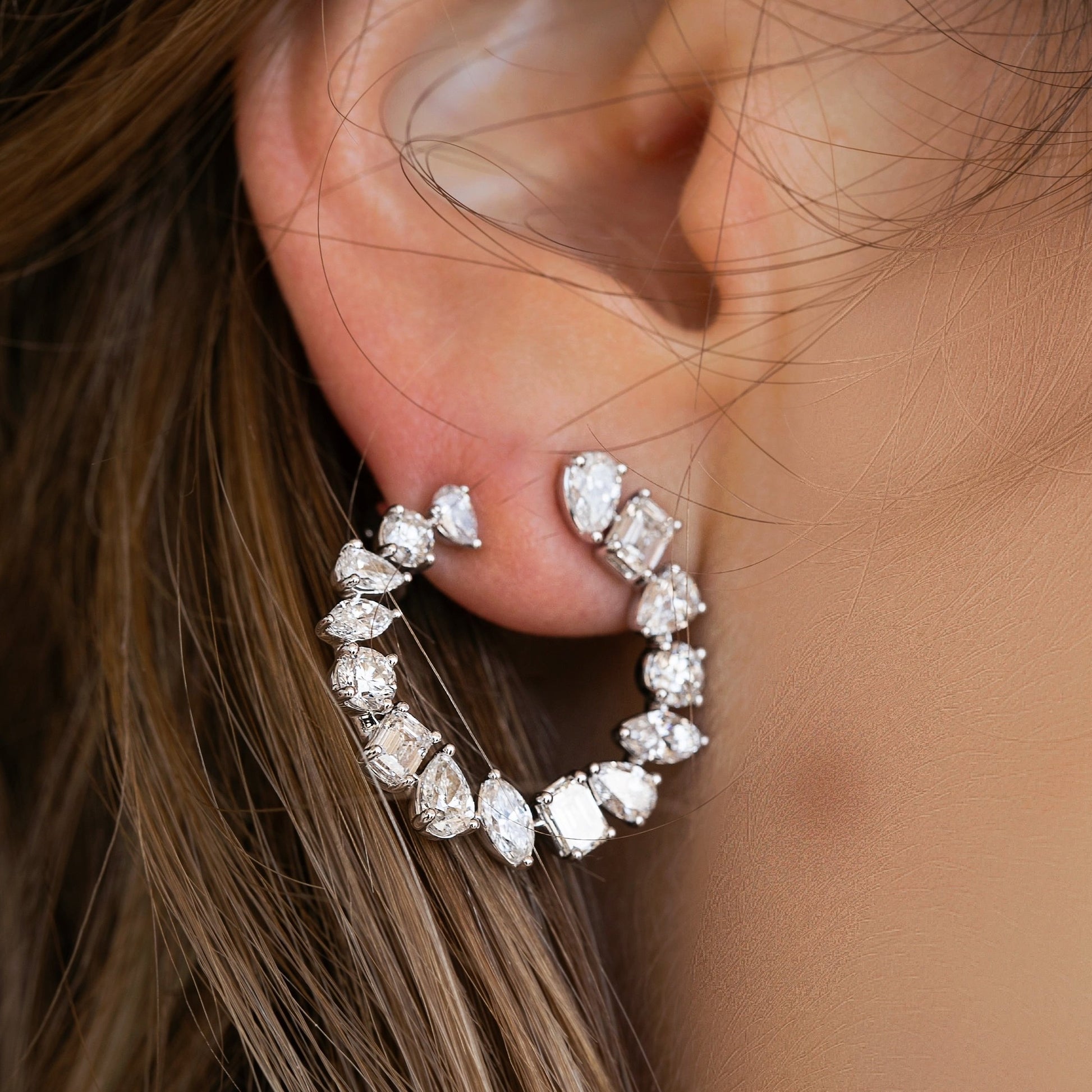 Always - 2.06ct Lab Diamond Hoop Earrings