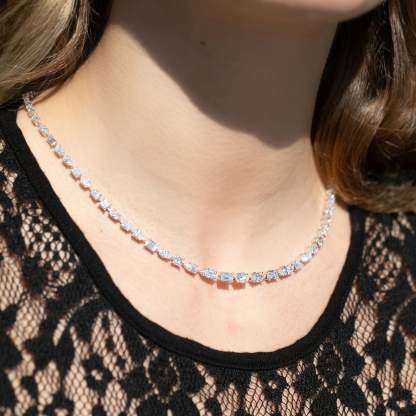 Vikasi - 14.48ct Forever Lab Diamond Mixed Shapes Necklace