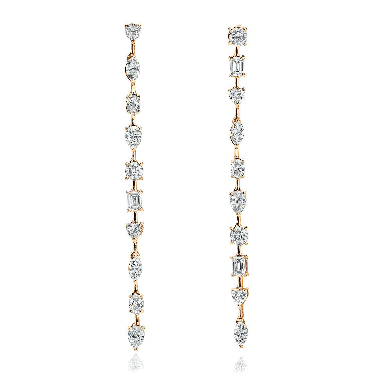Vikasi - 2.5ct Mixed Shape Diamond Chandelier Earrings