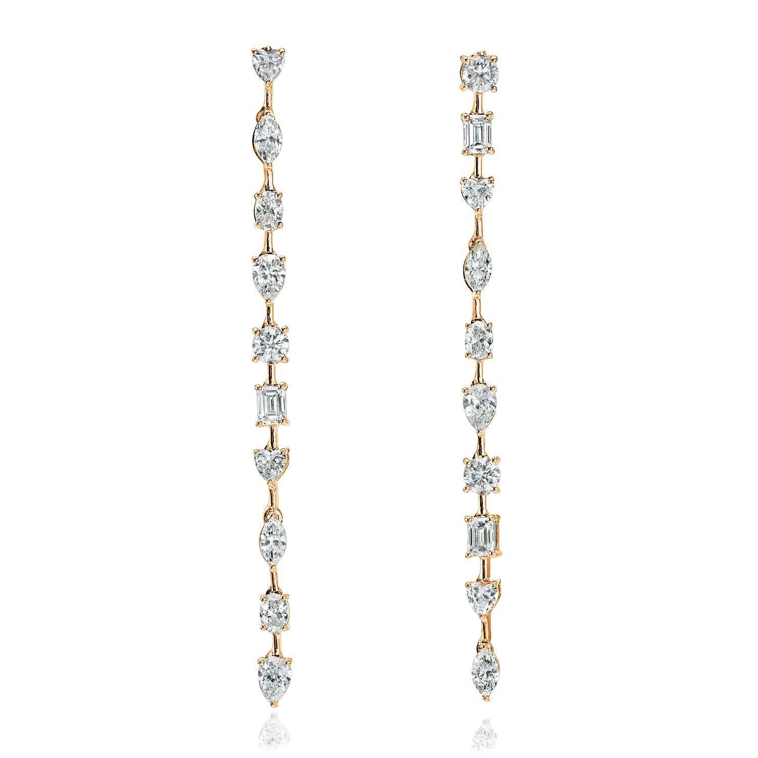 Vikasi - 2.5ct Mixed Shape Diamond Chandelier Earrings