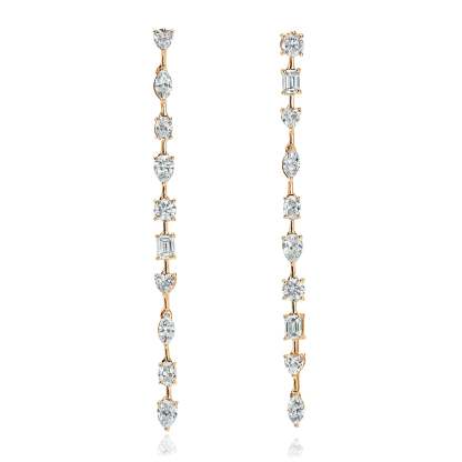 Vikasi - 2.5ct Mixed Shape Diamond Chandelier Earrings