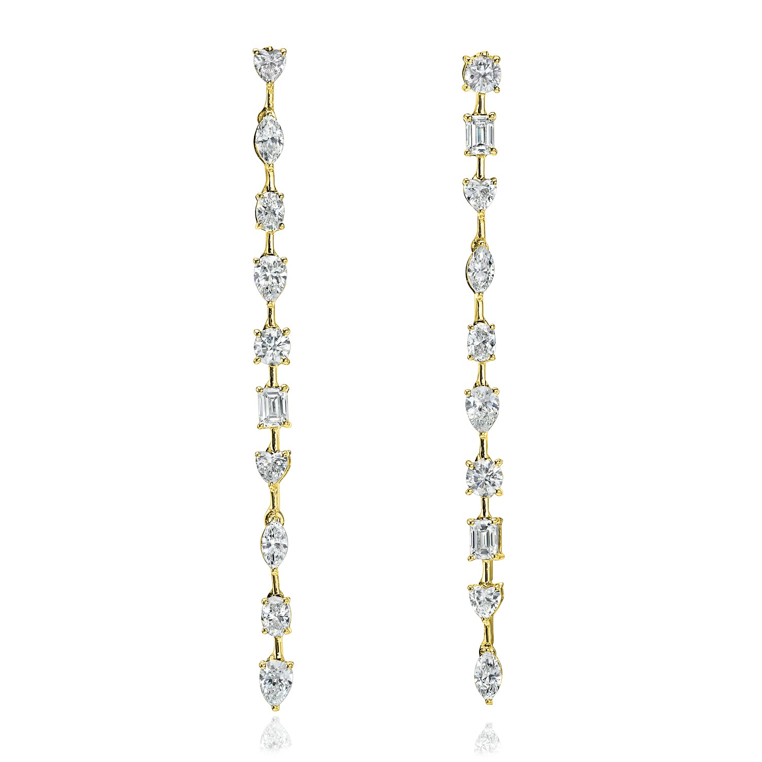 Vikasi - 2.5ct Mixed Shape Diamond Chandelier Earrings