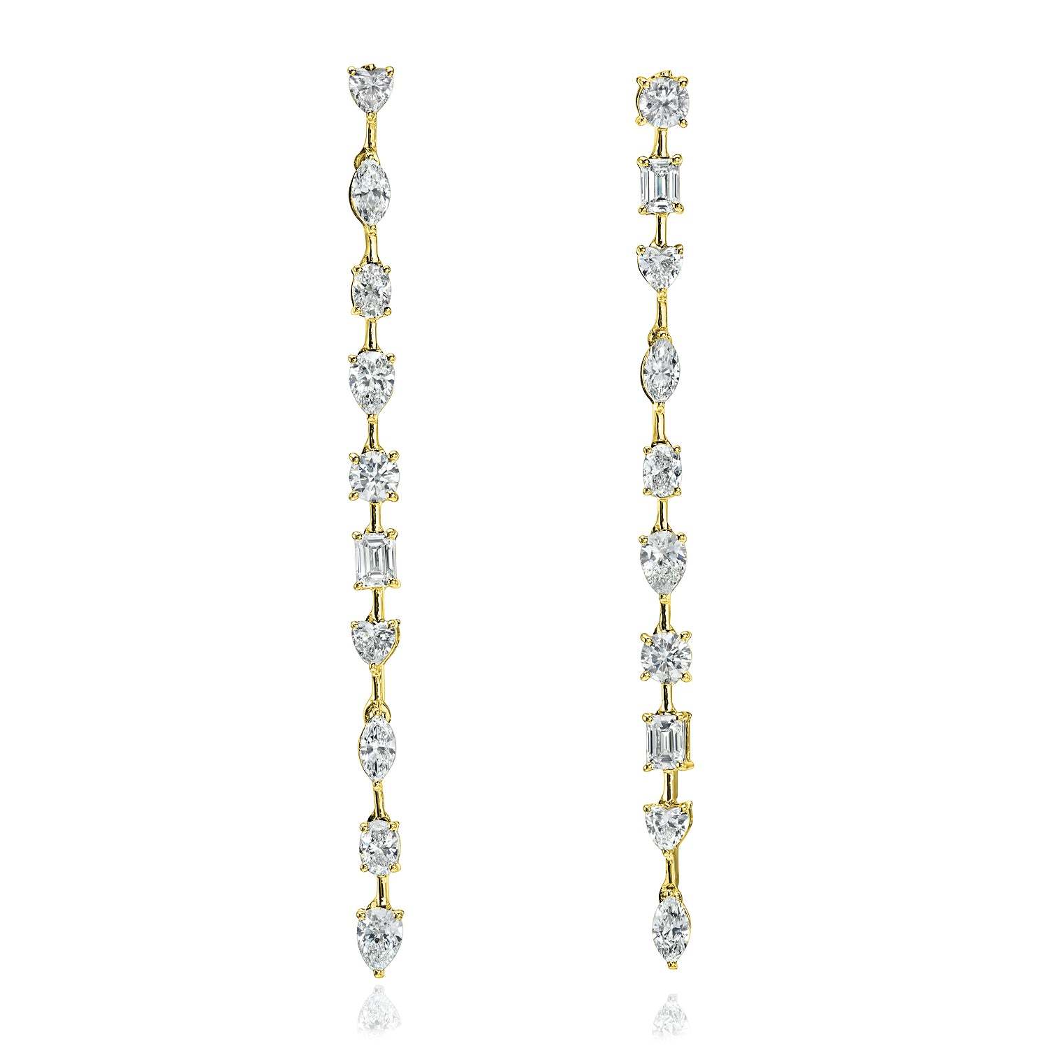 Vikasi - 2.5ct Mixed Shape Diamond Chandelier Earrings