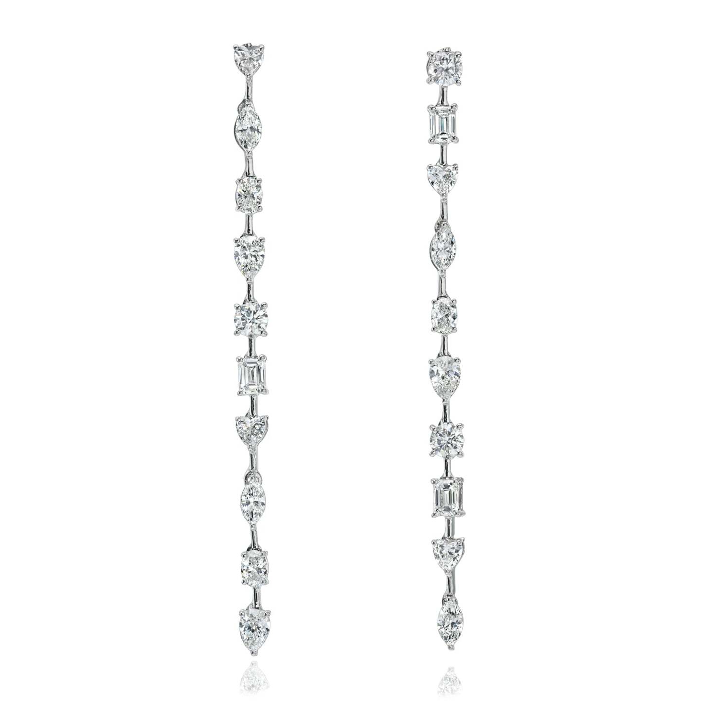 Vikasi - 2.5ct Mixed Shape Diamond Chandelier Earrings