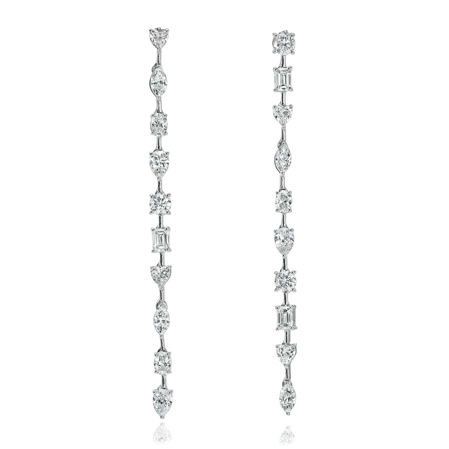 Vikasi - 2.5ct Mixed Shape Diamond Chandelier Earrings