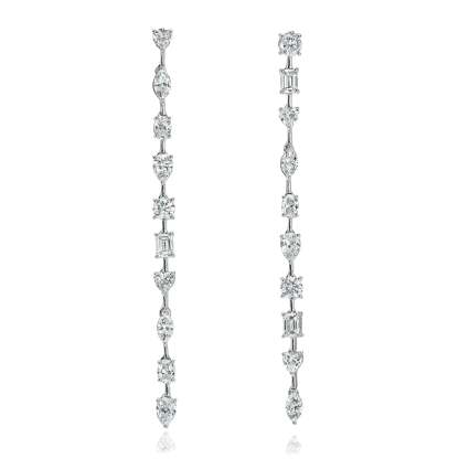 Vikasi - 2.5ct Mixed Shape Diamond Chandelier Earrings