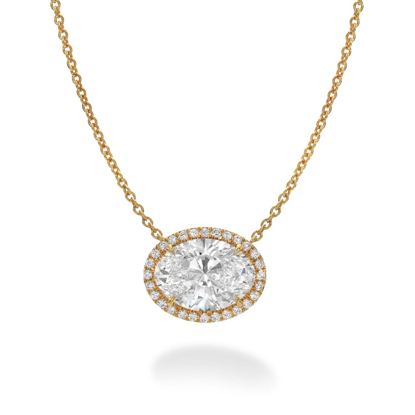 Vikasi - 3.05ct Halo Oval Diamond Pendant