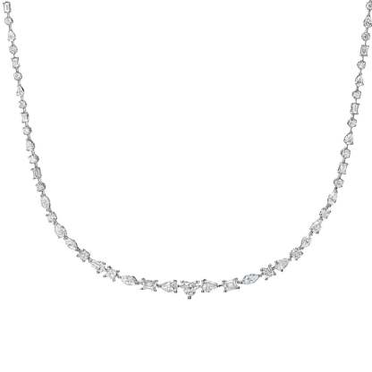Sweet - 10.88ct Forever Lab Diamond Mixed Shapes Necklace
