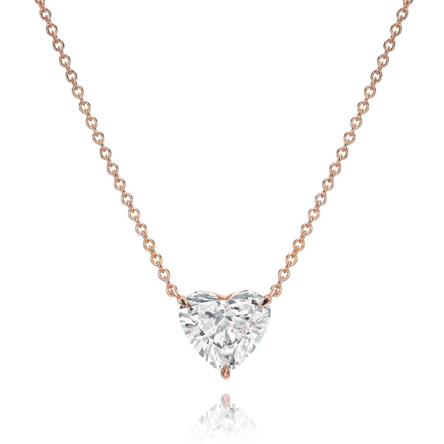 Vikasi - 2.51ct Diamond Heart Pendant Necklace