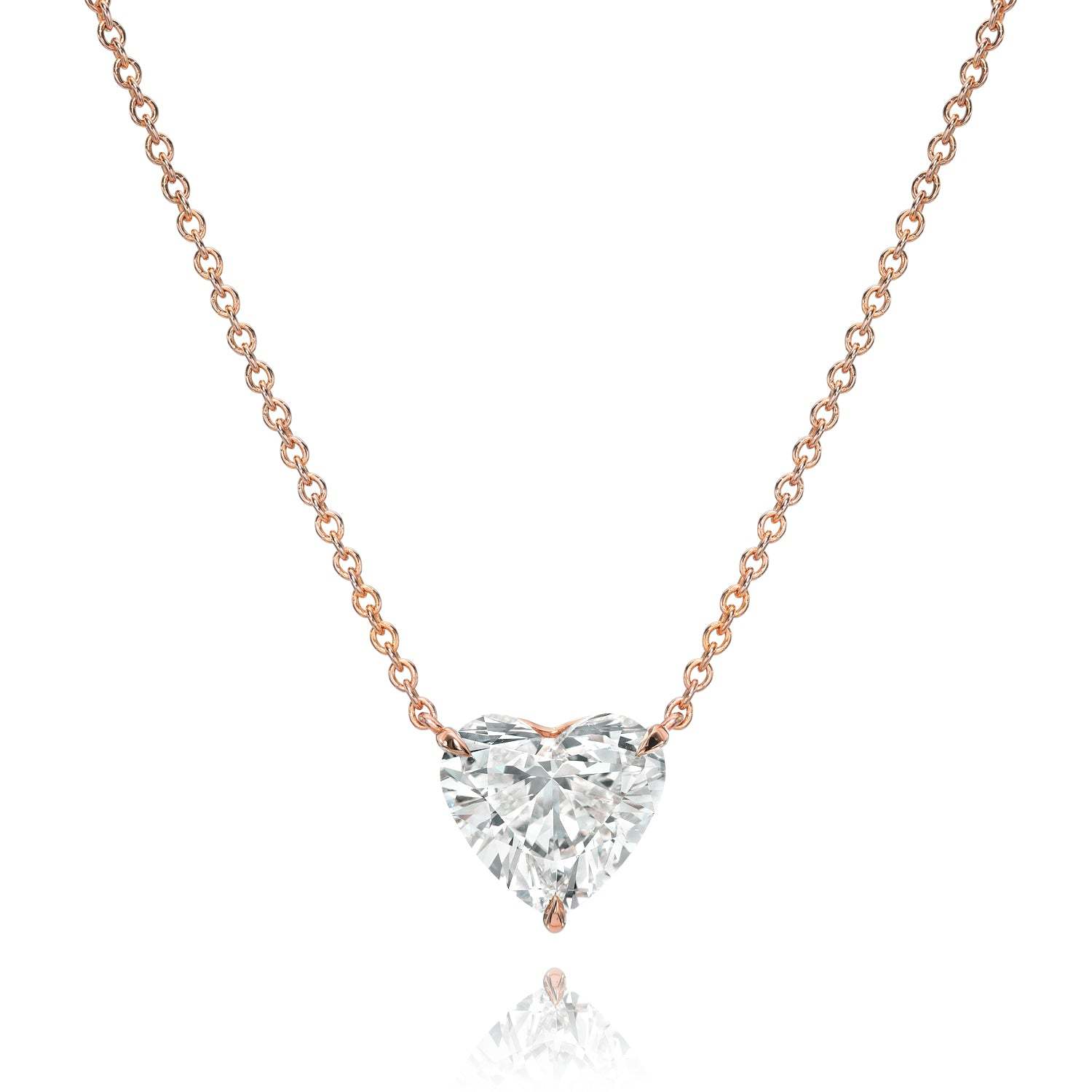 Vikasi - 2.51ct Diamond Heart Pendant Necklace