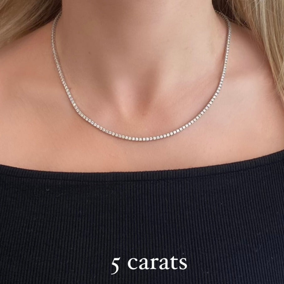 Vikasi - 10ct Diamond Tennis Necklace