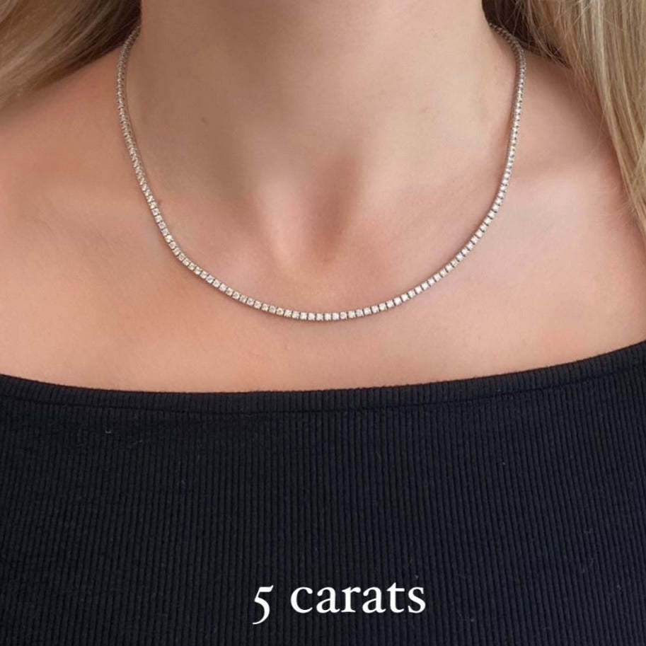 Vikasi - 10ct Diamond Tennis Necklace