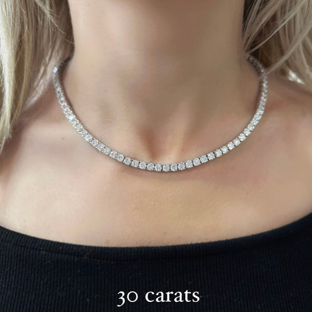 Vikasi - 10ct Diamond Tennis Necklace