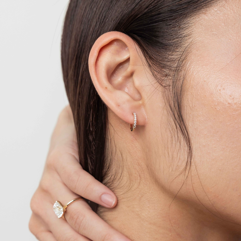 Vikasi - 1.17.06ct Classic Lab Diamond Diamond Hoops