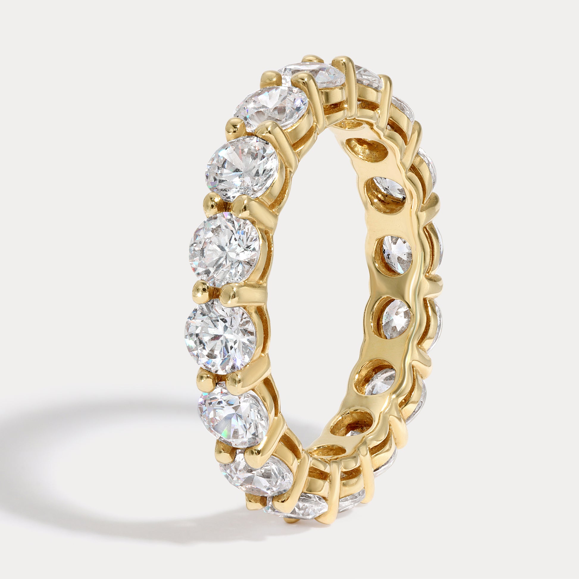 Vikasi - 3.22ct Double Shared Prong Round Eternity Wedding Band