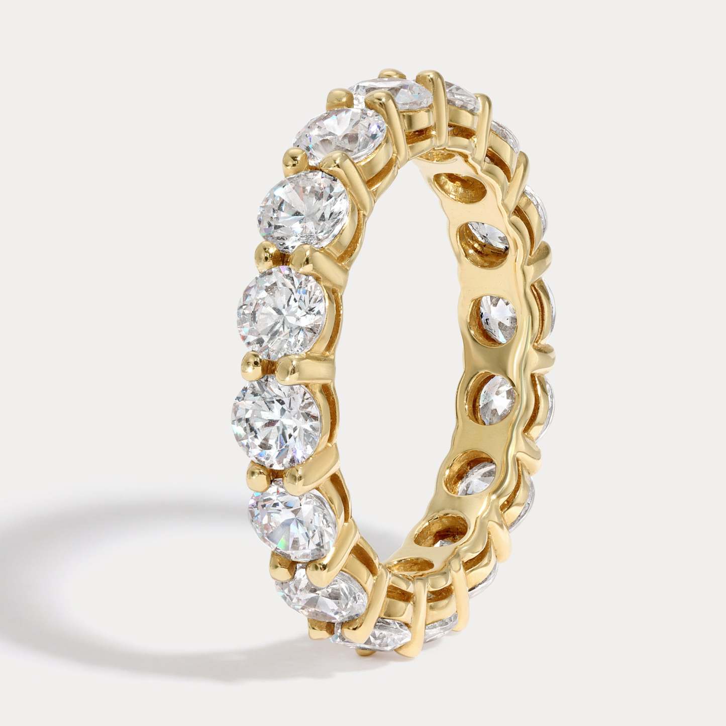 Vikasi - 3.22ct Double Shared Prong Round Eternity Wedding Band