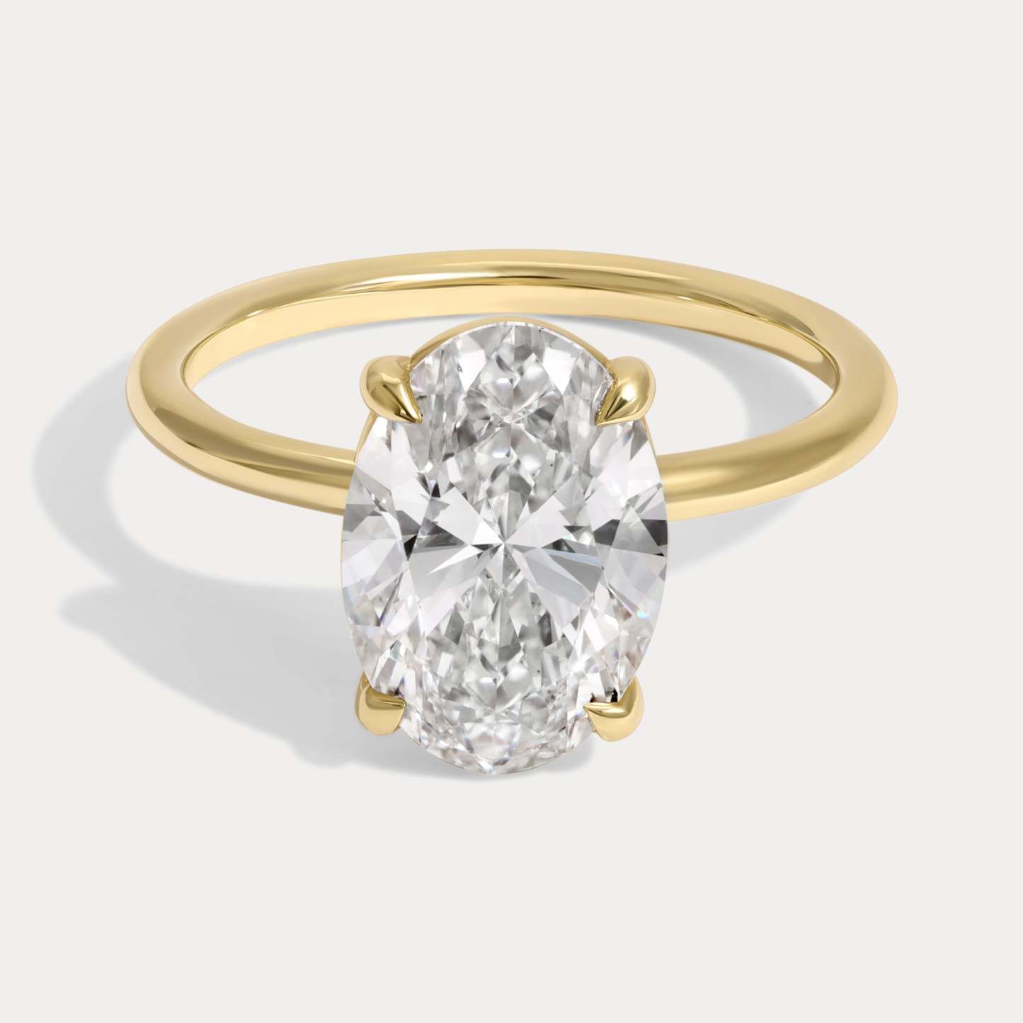 Kelsey - 3.02ct Lab Grown Oval Engagement Ring