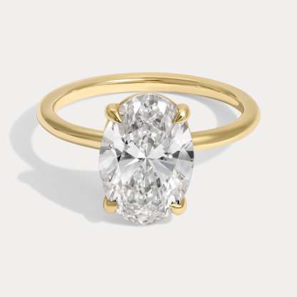 Kelsey - 3.02ct Lab Grown Oval Engagement Ring